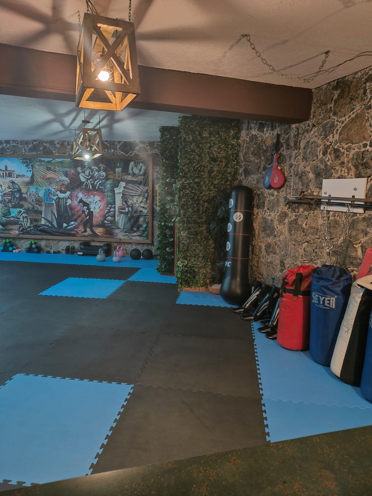 Área de costales y tatami de El Origen